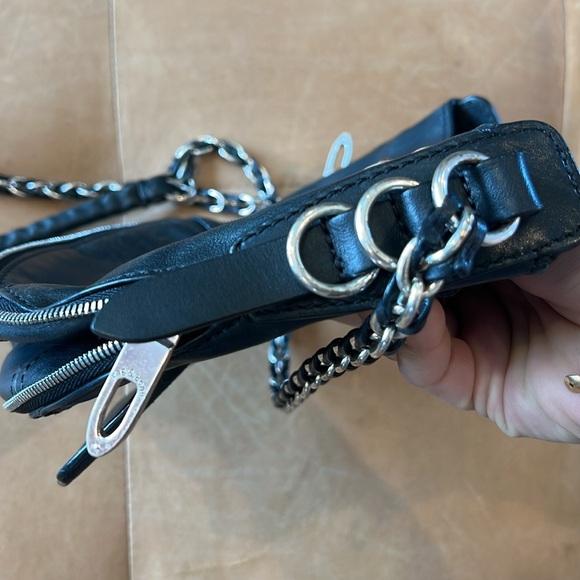 Rag & Bone Black Leather Expandable Cross Body Bag - Picture 8 of 9